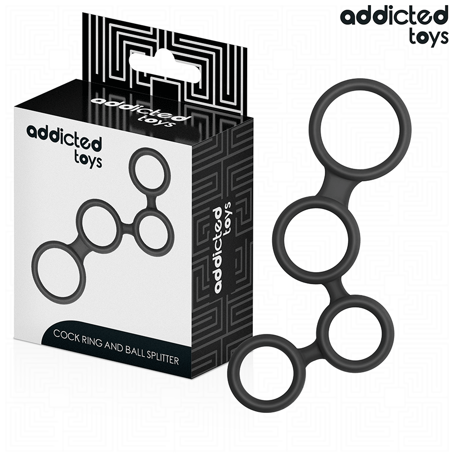 ADDICTED TOYS - ANNEAU PÉNIEN AVEC SÉPARATEUR POUR TESTICULES