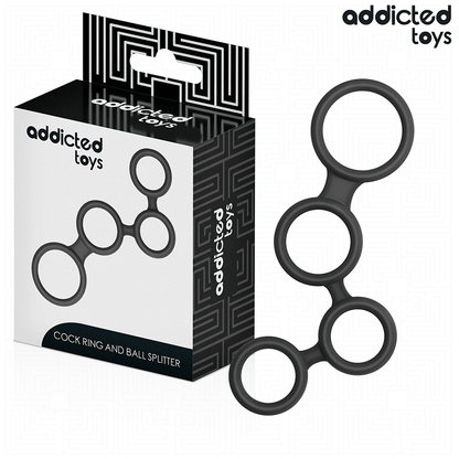 ADDICTED TOYS - ANNEAU PÉNIEN AVEC SÉPARATEUR POUR TESTICULES