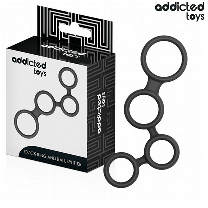 ADDICTED TOYS - PENIS RING WITH DIVIDERS FOR TESTICLES