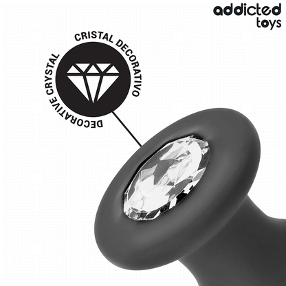 ADDICTED TOYS - PLUG ANAL AVEC BIJOU EN SILICONE TAILLE S 8,8 CM