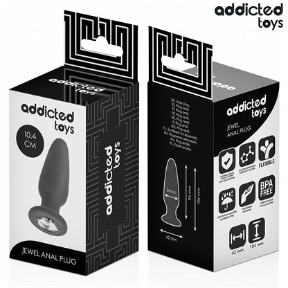 ADDICTED TOYS - ANAL PLUG WITH JEWEL SILICONE SIZE M 10.4 CM