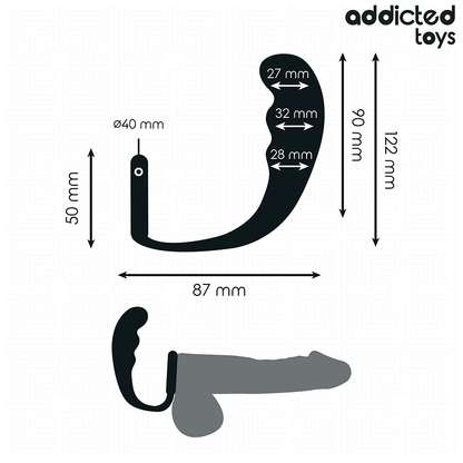 ADDICTED TOYS - ANAL PLUG WITH RING SILICONE MODEL 4