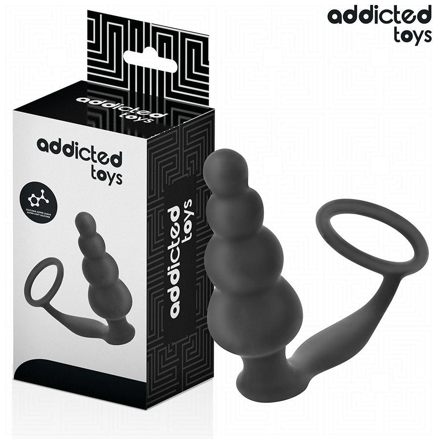 ADDICTED TOYS - PLUG ANAL AVEC ANNEAU SILICONE MODÈLE 5