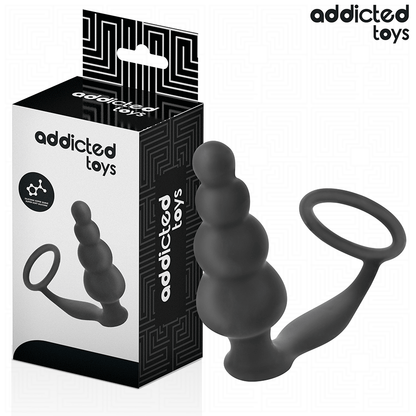 ADDICTED TOYS - PLUG ANAL AVEC ANNEAU SILICONE MODÈLE 5