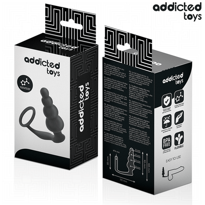 ADDICTED TOYS - PLUG ANAL AVEC ANNEAU SILICONE MODÈLE 5
