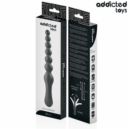 ADDICTED TOYS - DOUBLE STIMULATEUR ANAL EN SILICONE 24 CM