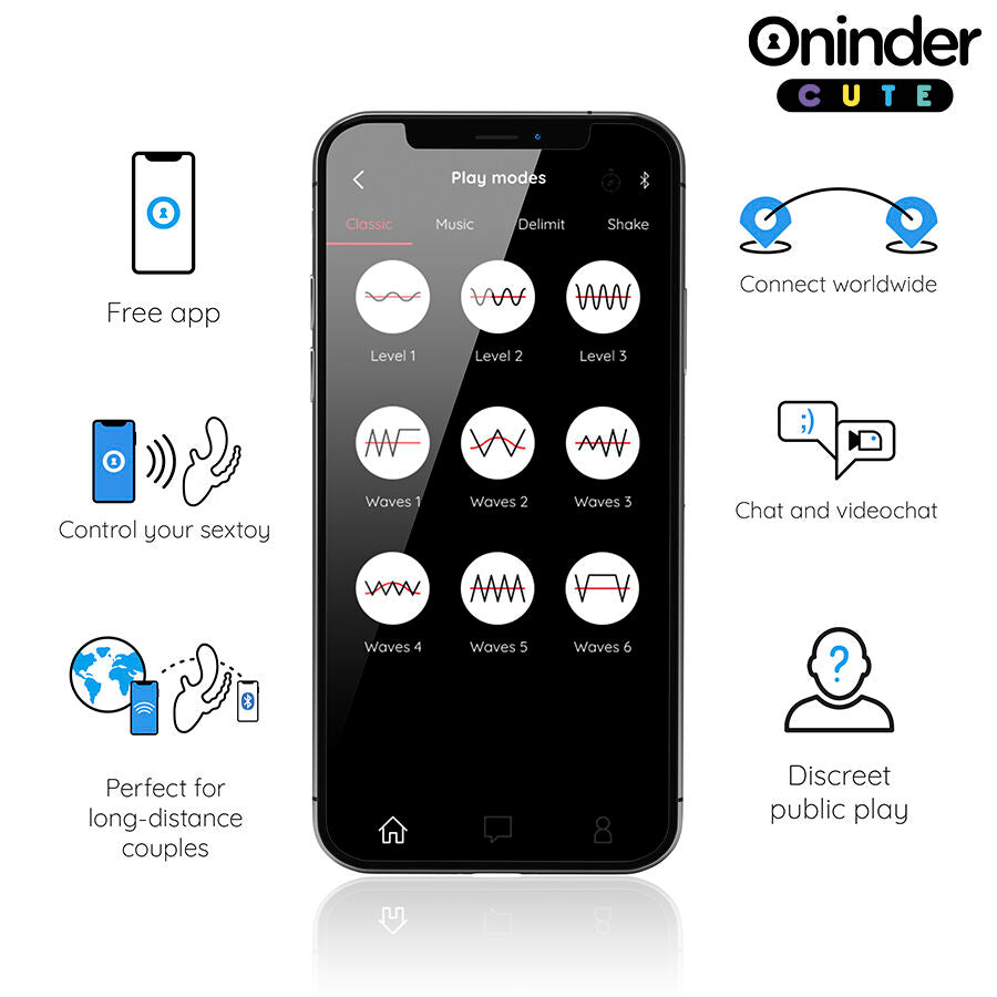 ONINDER CUTE - LOVE 3 SOME TRIPLE VIBRATOR - FREE WORLDWIDE APP