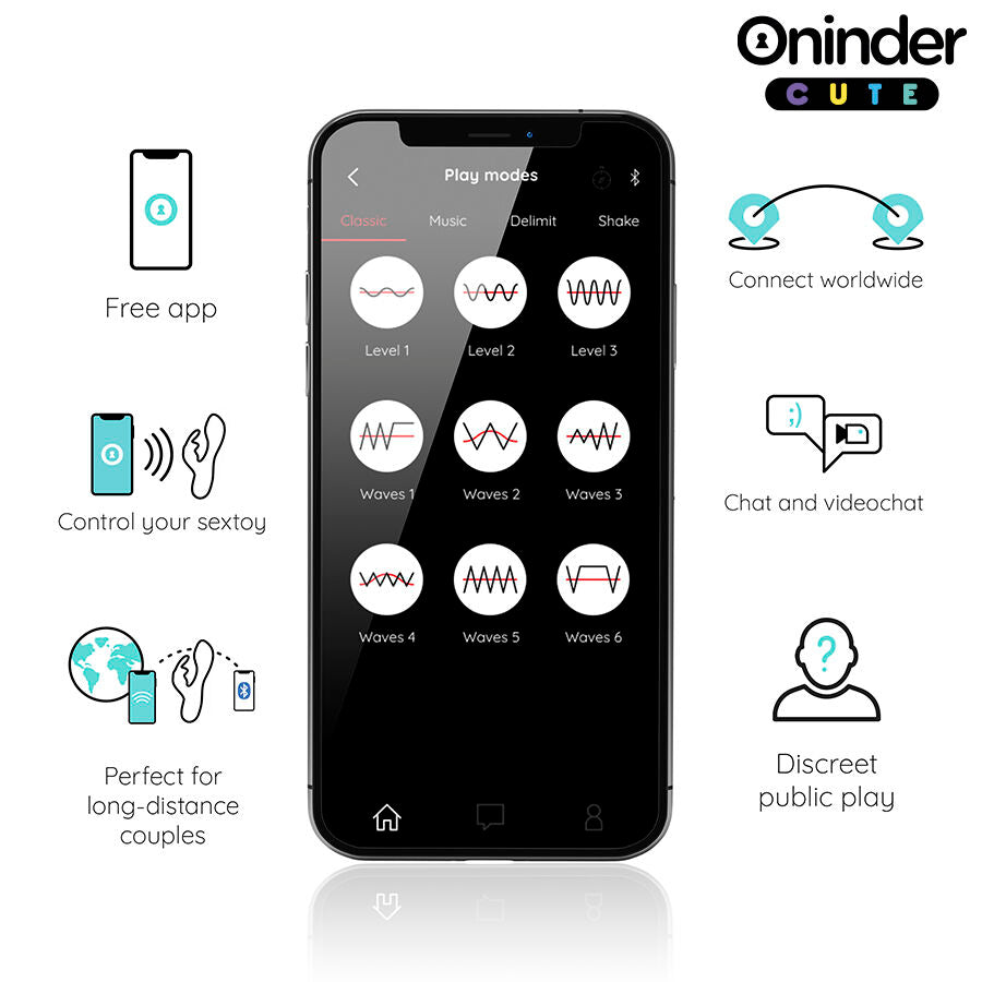ONINDER CUTE - LOVE BUNNY G-SPOT CLITORAL VIBRATOR - FREE WORLDWIDE APP