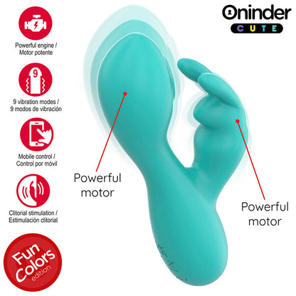 ONINDER CUTE - LOVE BUNNY G-SPOT CLITORAL VIBRATOR - FREE WORLDWIDE APP