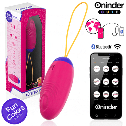 ONINDER CUTE - ŒUF VIBRANT ET TAPOTANT EN SILICONE LOVE PLEASURE VIBRO-WAVE - APPLICATION MONDIALE GRATUITE