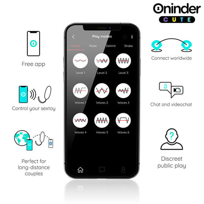 ONINDER CUTE - ŒUF VIBRANT PLAISIR LOVE - PIERRES ROTATIVES EN SILICONE - APPLICATION GLOBALE GRATUITE