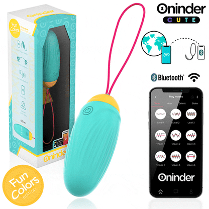 ONINDER CUTE - ŒUF VIBRANT PLAISIR LOVE - PIERRES ROTATIVES EN SILICONE - APPLICATION GLOBALE GRATUITE