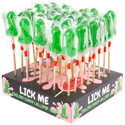 SECRETPLAY - MINT CANDY PENIS LOLLIPOP DISPLAY WITH COLD EFFECT (40 UNITS)