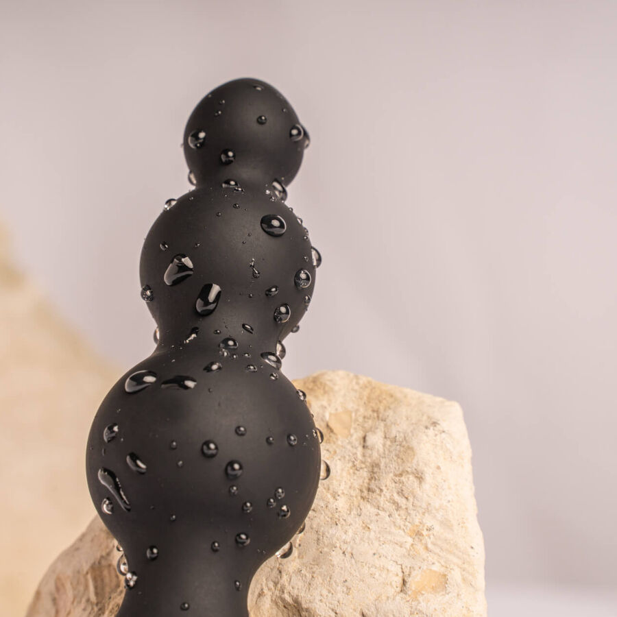 ROCKS- OFF - PETITE SENSATIONS BUBBLES ANAL PLUG VIBRATOR BLACK