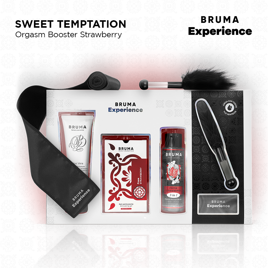 BRUMA XPERIENCE - SWEET STRAWBERRY TEMPTATION KIT WITH ORGASM ENHANCER