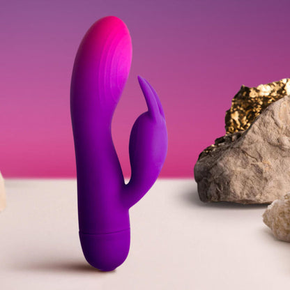 ROCKS- OFF - GLO- GIRL PURPLE RABBIT VIBRATOR