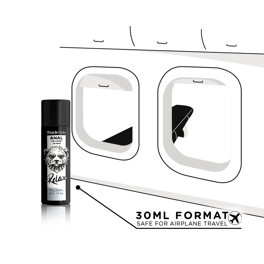 BLACK HOLE - RELAJANTE ANAL DE JOJOBA, BASE DE SILICONA, 30 ML