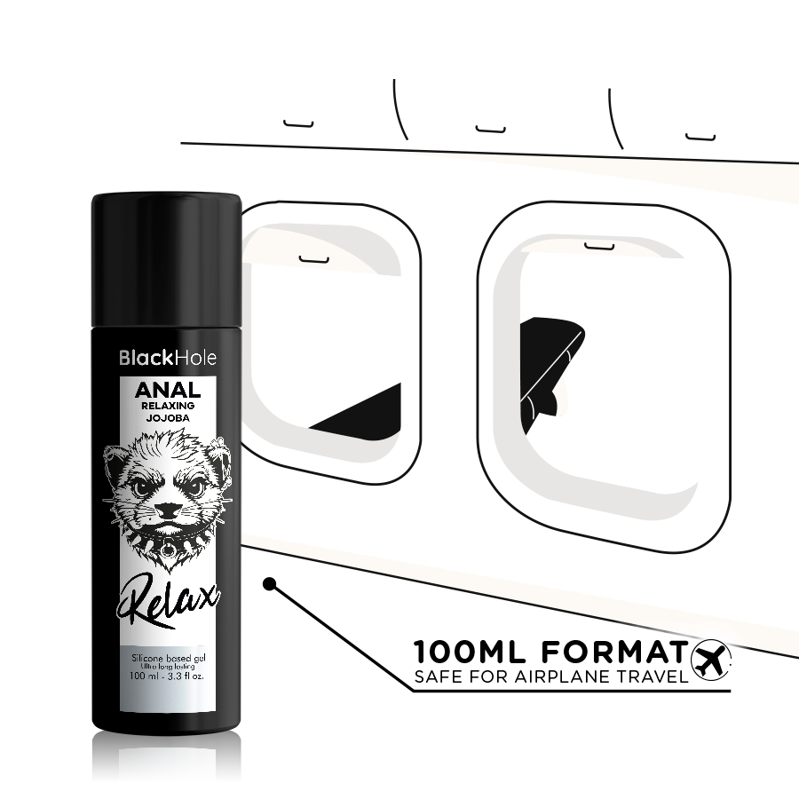 BLACK HOLE - LUBRICANTE ANAL RELAJANTE A BASE DE SILICONA CON JOJOBA 100 ML