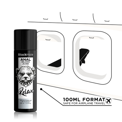 BLACK HOLE - LUBRICANTE ANAL RELAJANTE A BASE DE SILICONA CON JOJOBA 100 ML