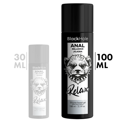 BLACK HOLE - LUBRICANTE ANAL RELAJANTE A BASE DE SILICONA CON JOJOBA 100 ML