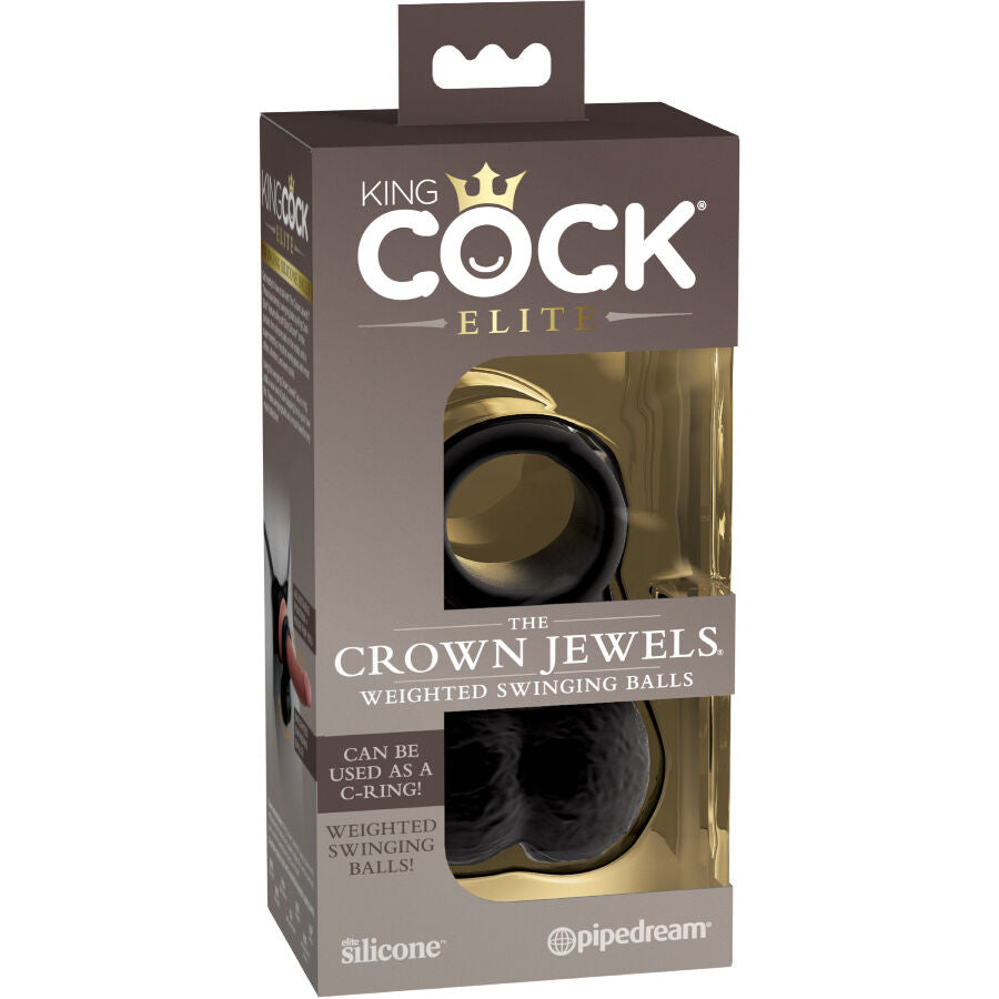KING COCK - THE CROWN JEWELS WEIGHTED SWINGING BALLS SILICONE