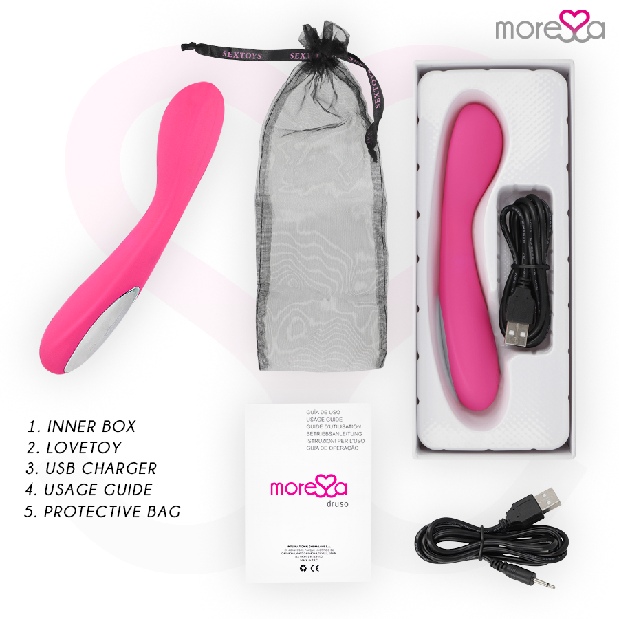 MORESSA - DRUSO RECHARGEABLE EN SILICONE PREMIUM