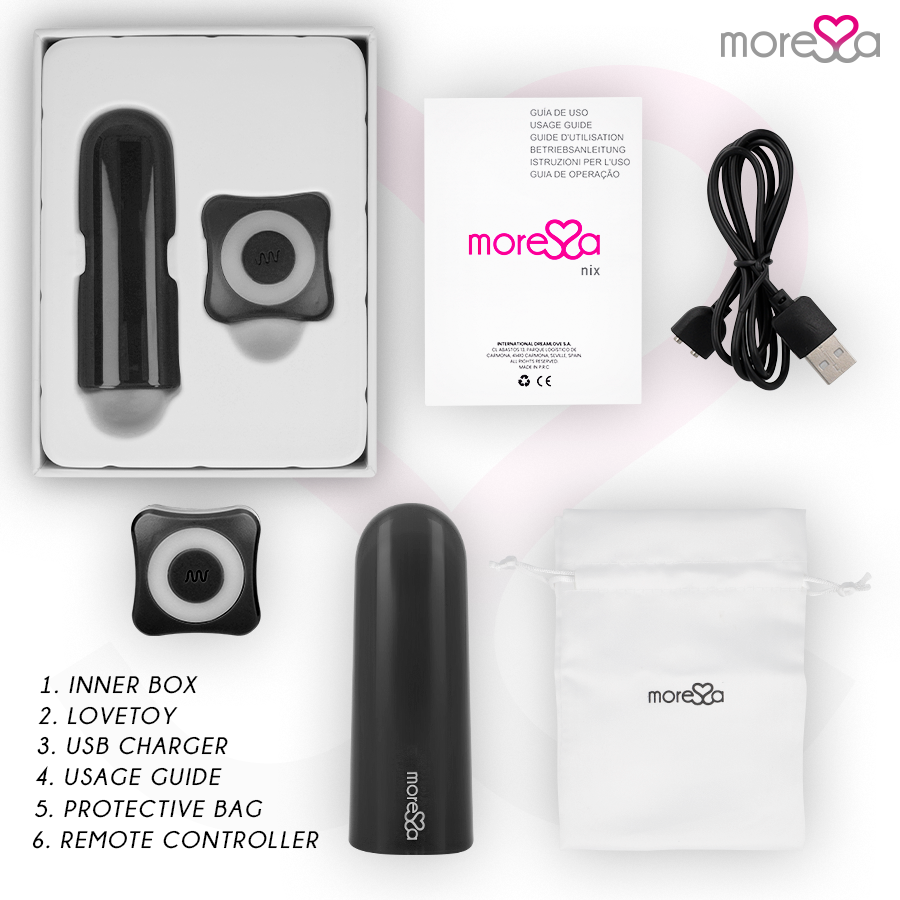 MORESSA - TÉLÉCOMMANDE VIBRATEUR NIX NOIR