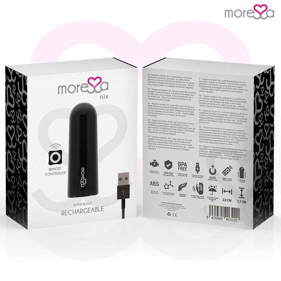 MORESSA - TÉLÉCOMMANDE VIBRATEUR NIX NOIR