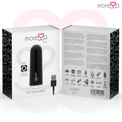 MORESSA - TÉLÉCOMMANDE VIBRATEUR NIX NOIR
