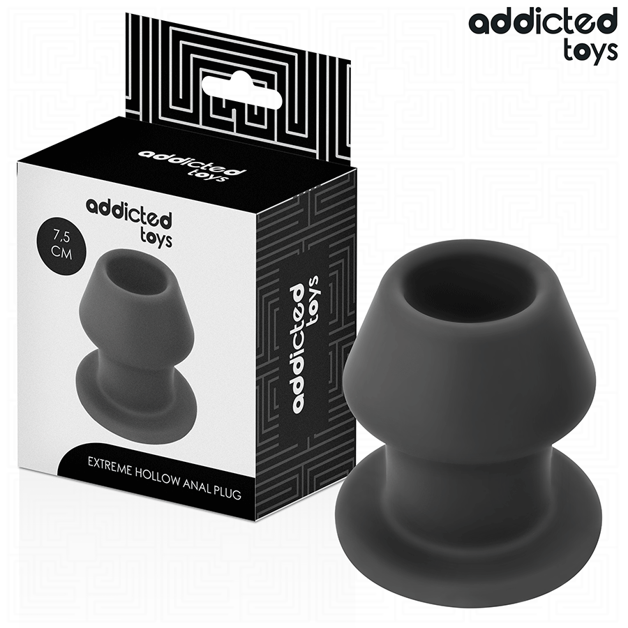 ADDICTED TOYS - TAPÓN ANAL HUECO EXTREMO DE SILICONA TAMAÑO S 7.5 CM