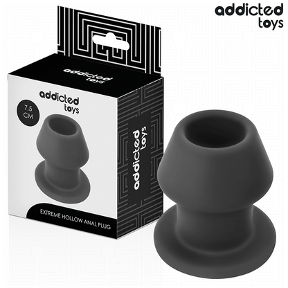 ADDICTED TOYS - TAPÓN ANAL HUECO EXTREMO DE SILICONA TAMAÑO S 7.5 CM