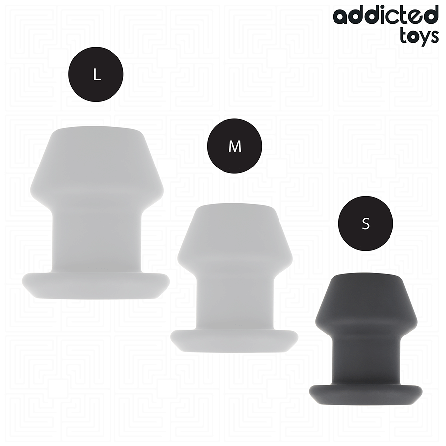 ADDICTED TOYS - TAPÓN ANAL HUECO EXTREMO DE SILICONA TAMAÑO S 7.5 CM