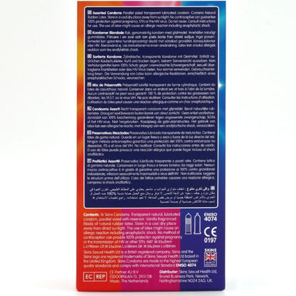 SKINS - ASSORTED PREMIUM CONDOMS PACK 16