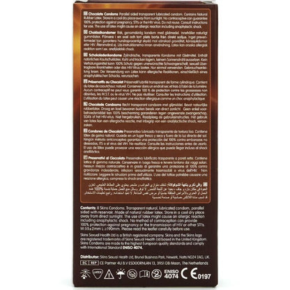 SKINS - CHOCOLATE PREMIUM CONDOMS PACK 8
