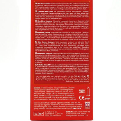 SKINS - ULTRA THIN PREMIUM CONDOMS PACK 16