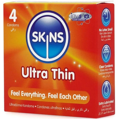 SKINS - PRÉSERVATIFS ULTRA FINS PREMIUM PACK DE 4