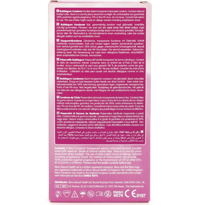 SKINS - BUBBLEGUM PREMIUM CONDOMS PACK 8