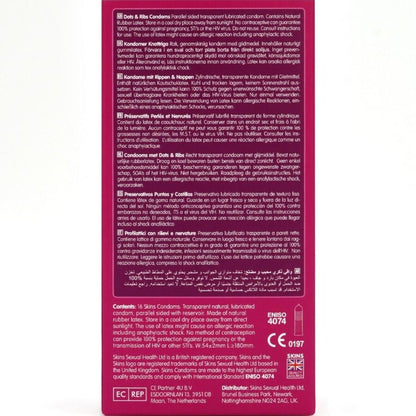 SKINS - DOTS & RIBS PREMIUM CONDOMS PACK 16