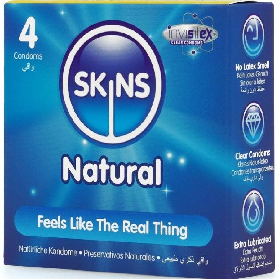 SKINS - NATURAL PREMIUM CONDOMS PACK 4