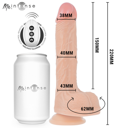 MR INTENSE - BROSNAN RÉALISTE MULTIFONCTIONNEL AVEC VIBRATION, TÉLÉCOMMANDE HAUT ET BAS, 22 CM - OU - 4 CM