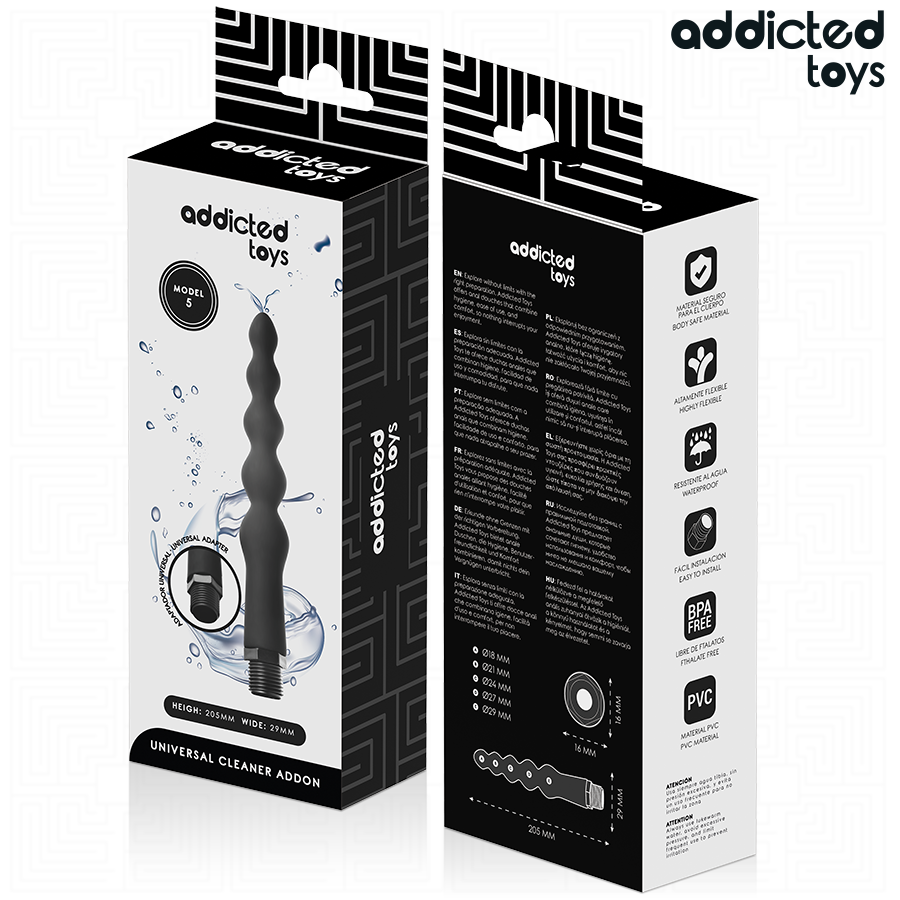 ADDICTED TOYS - ANAL CLEANER WITH UNIVERSAL ADAPTER MODEL 5