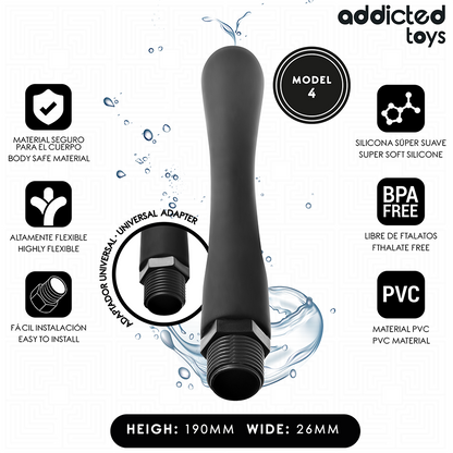 ADDICTED TOYS - ANAL CLEANER WITH UNIVERSAL ADAPTER MODEL 4