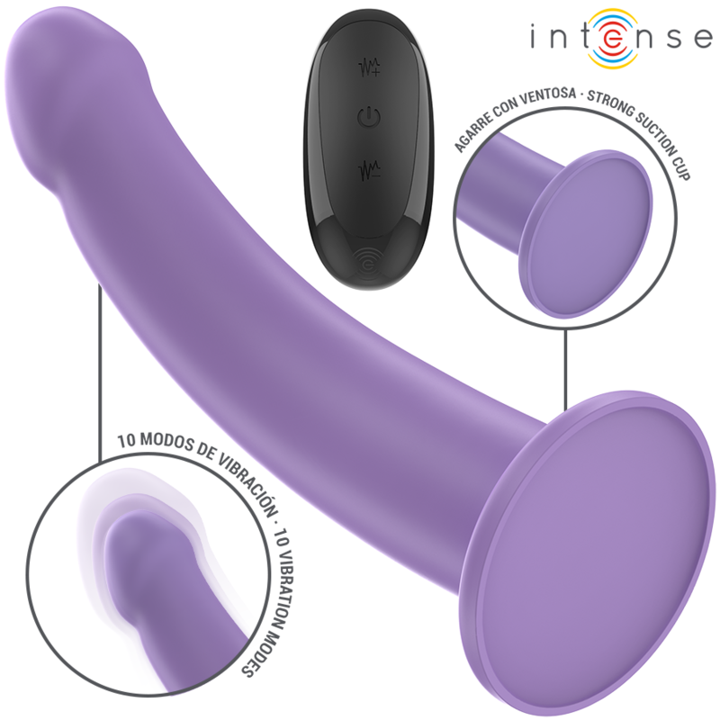 INTENSE - VIBREUR EDDIE 17,5 CM 10 VIBRATIONS TÉLÉCOMMANDE VIOLET