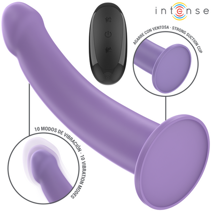 INTENSE - VIBREUR EDDIE 17,5 CM 10 VIBRATIONS TÉLÉCOMMANDE VIOLET