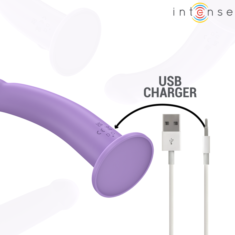 INTENSE - VIBREUR EDDIE 17,5 CM 10 VIBRATIONS TÉLÉCOMMANDE VIOLET