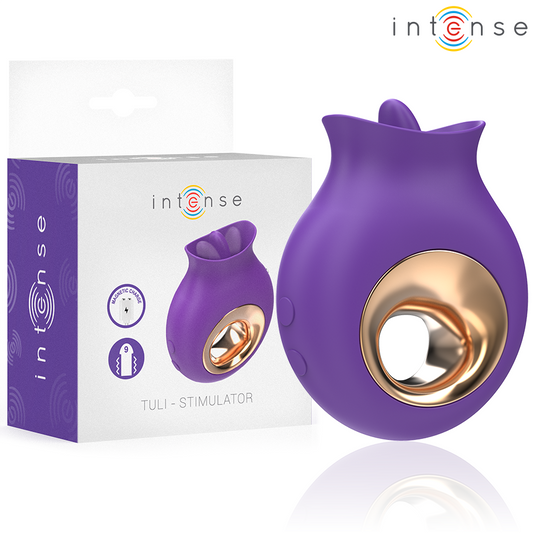 INTENSE - TULI CLITORIS STIMULATOR 9 VIBRATIONS & 9 OSCILLATIONS PURPLE