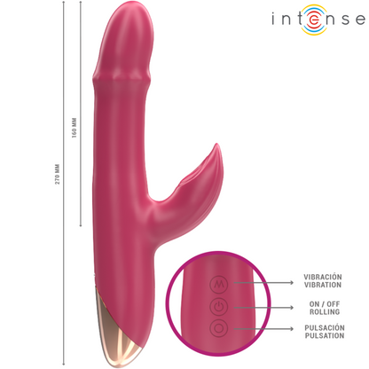 INTENSE - VIBREUR MULTIFONCTIONS CHLOE 3 EN 1 ROUGE