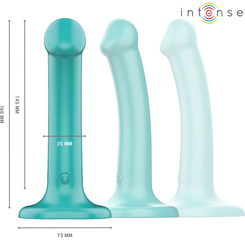 INTENSE - VIBREUR KATIE AVEC VENTOUSE 10 VIBRATIONS BLEU TÉLÉCOMMANDE