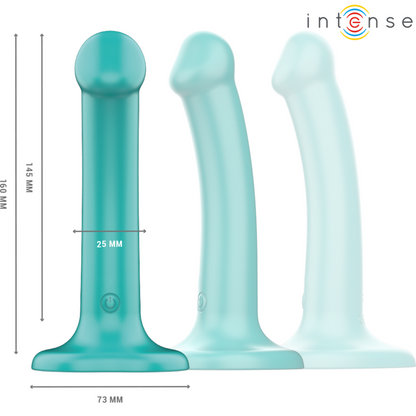 INTENSE - VIBREUR KATIE AVEC VENTOUSE 10 VIBRATIONS BLEU TÉLÉCOMMANDE