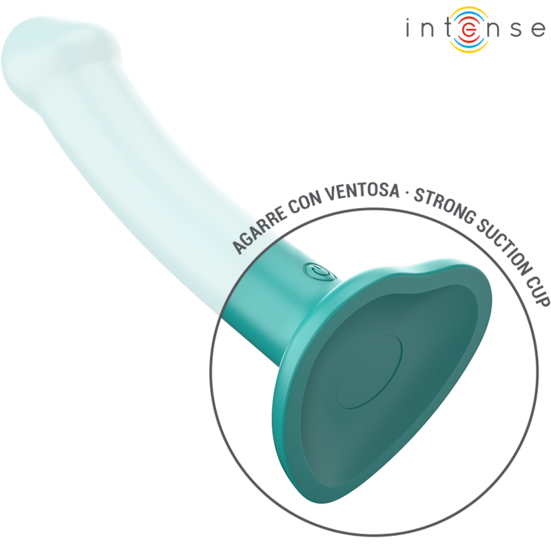 INTENSE - VIBREUR KATIE AVEC VENTOUSE 10 VIBRATIONS BLEU TÉLÉCOMMANDE